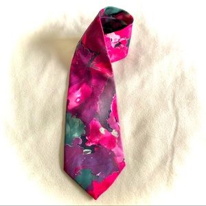 100% Polyester Tie Legacy Signature Pink/Purple